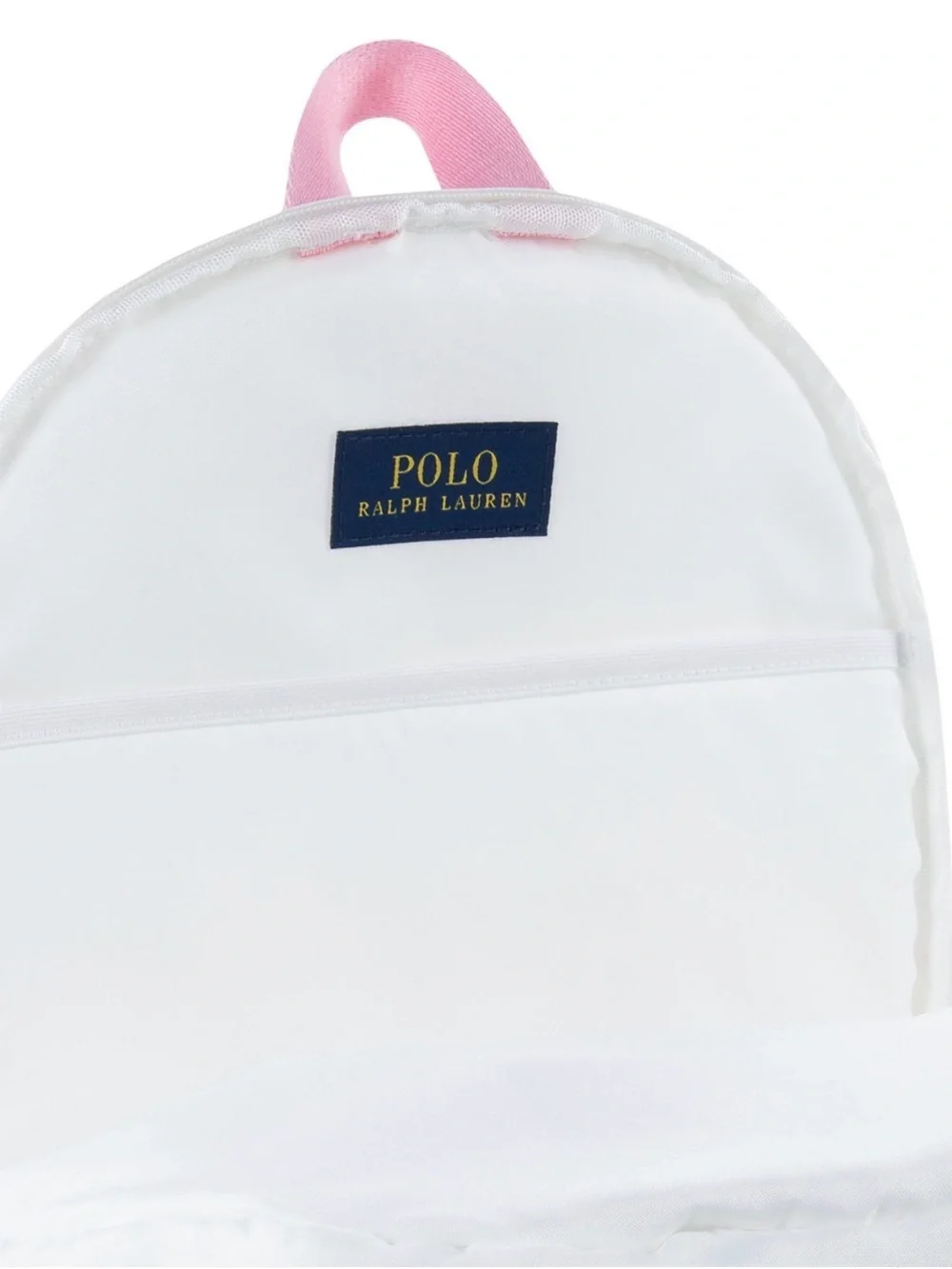 New Authentic Polo Ralph Lauren White Candy Backpack Girls 17in Bottle Pocket